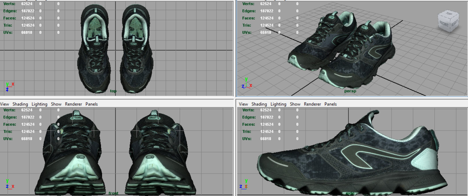 Sneakers 11 Low-poly 3D model_8