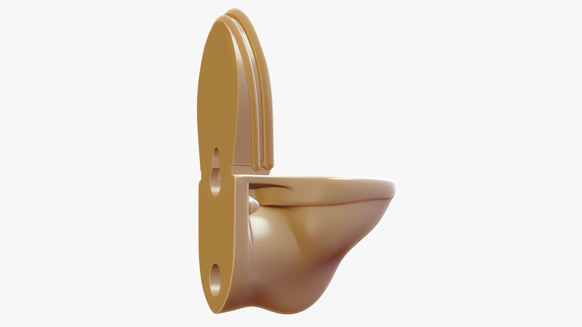 Wall Mounted Toilet 3D print model_6