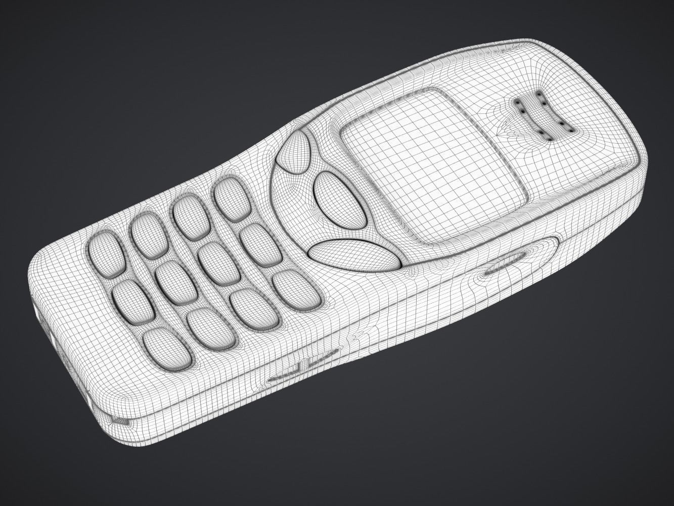 Mobile Phone Nokia 3210 3D model_5