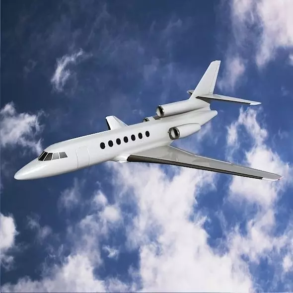 Dassault Falcon 50 business jet 3D model