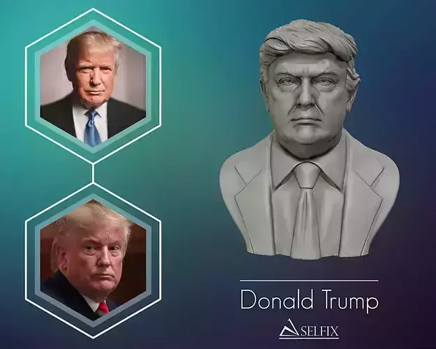 Donald Trump 3D printable 3D Sculpture 3D print model