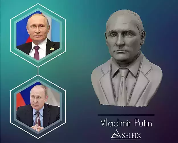 Vladimir Putin 3D bust sculpture
