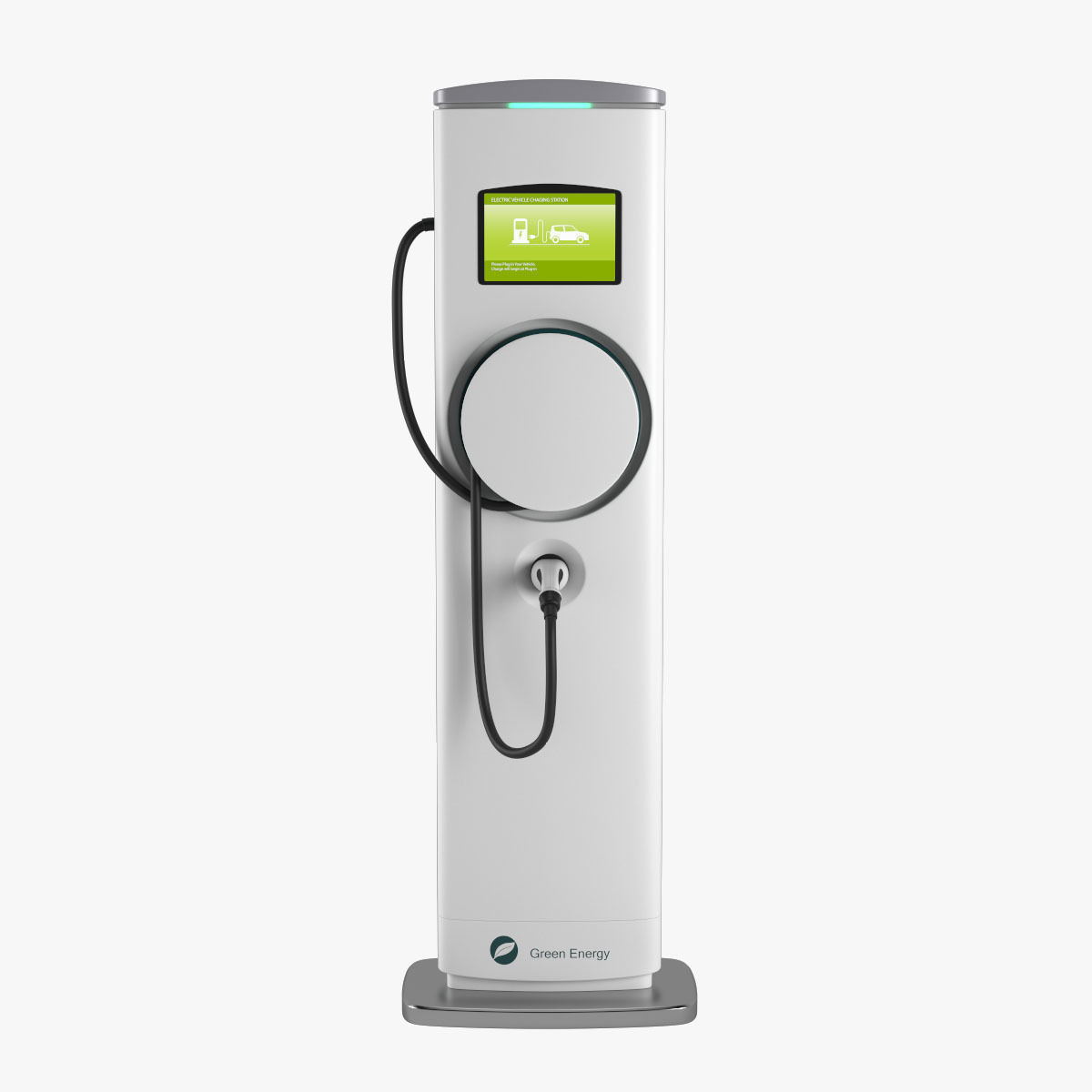 Electric Vehicle Charging Station 2 3D model_1