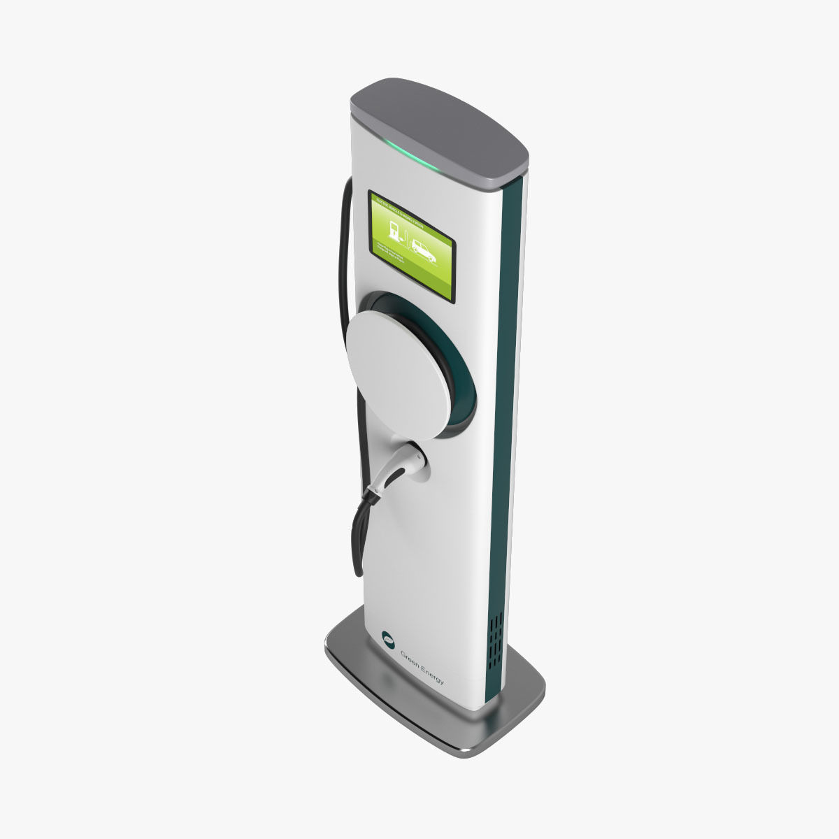 Electric Vehicle Charging Station 2 3D model_5