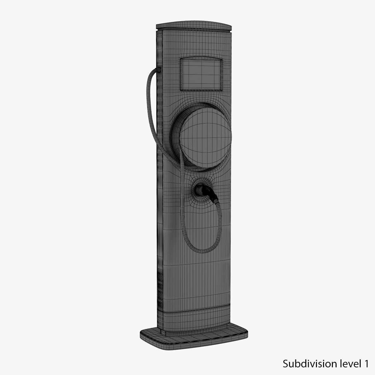 Electric Vehicle Charging Station 2 3D model_10