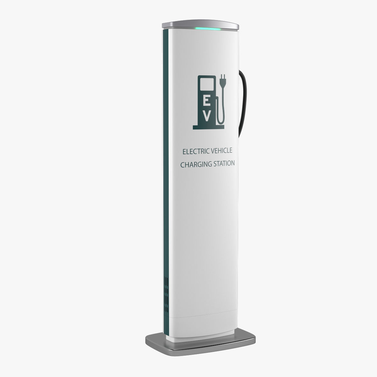 Electric Vehicle Charging Station 2 3D model_4