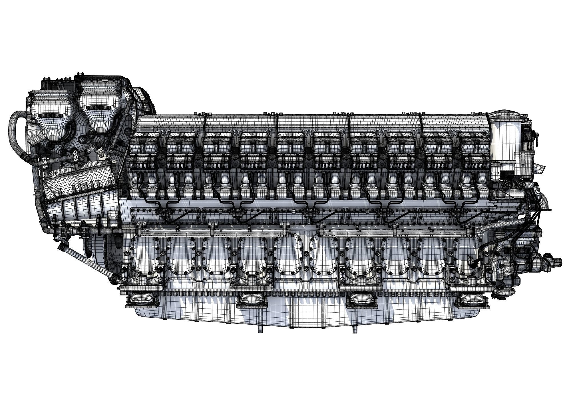 V20 Propulsion Diesel Engine 3D model_14