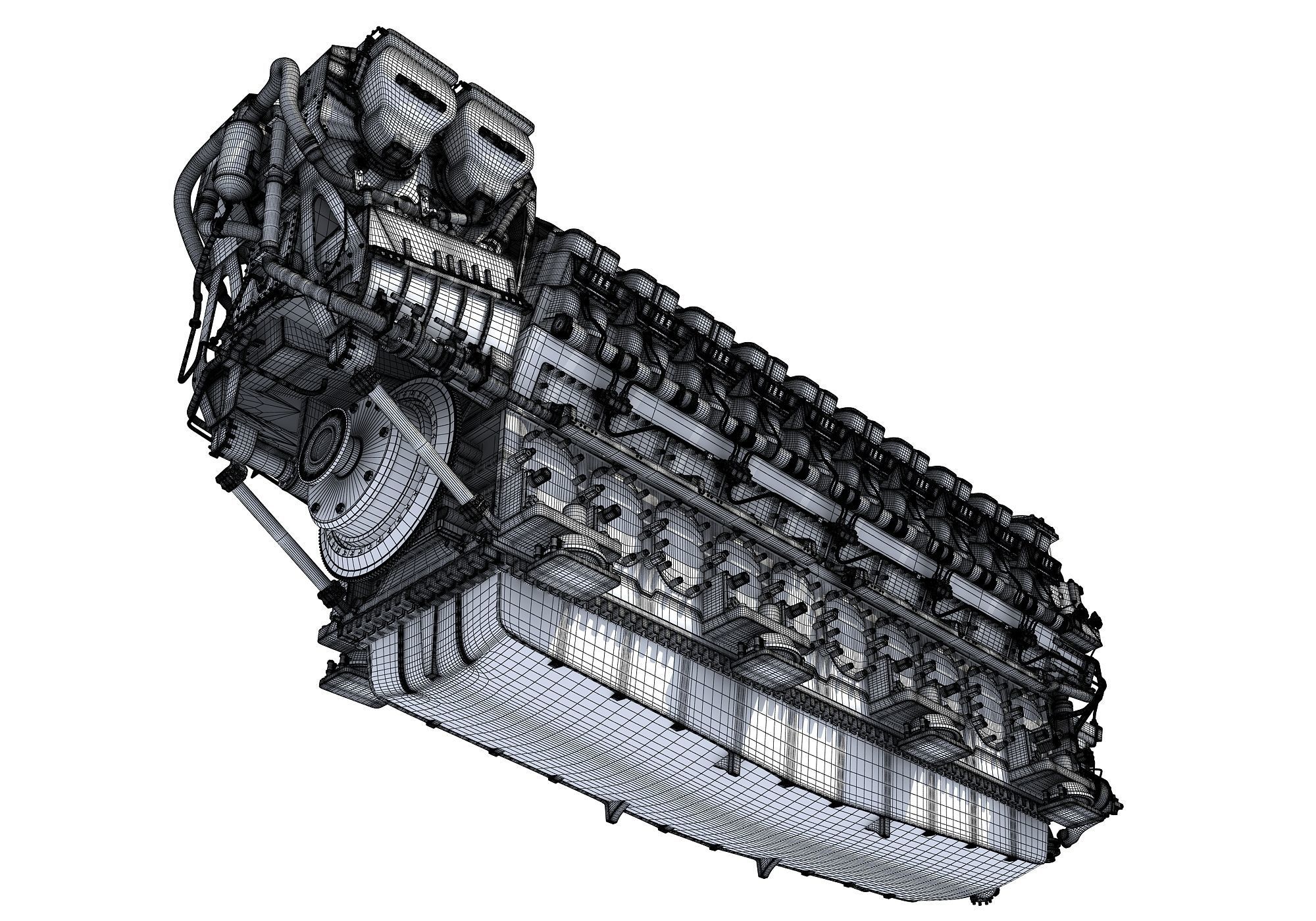 V20 Propulsion Diesel Engine 3D model_18
