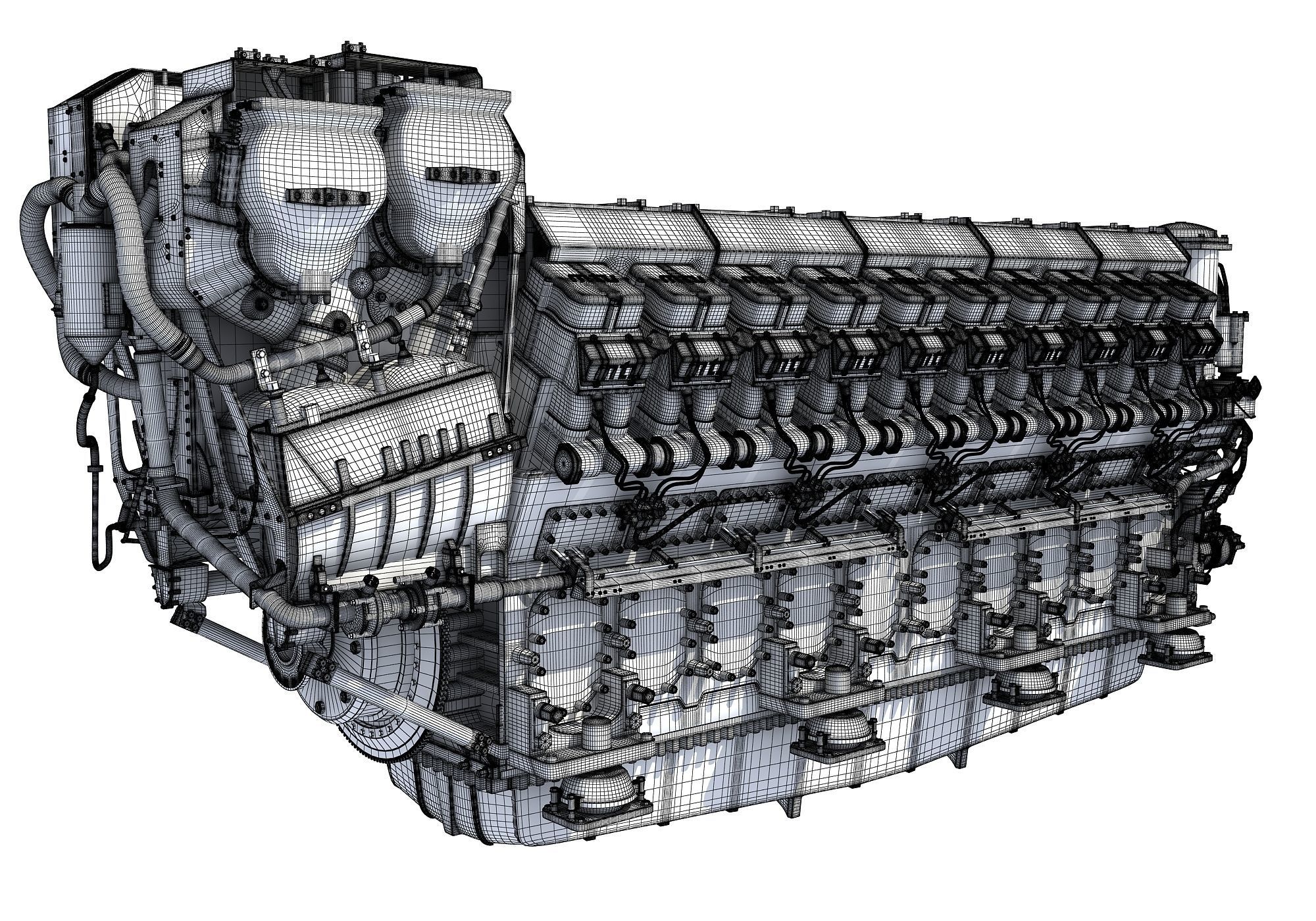V20 Propulsion Diesel Engine 3D model_15