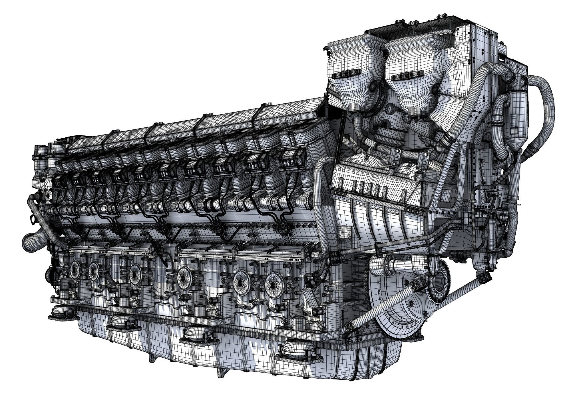 V20 Propulsion Diesel Engine 3D model_19