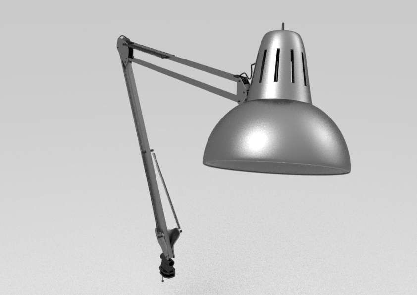 Flexible Desk Lamp 3D model_10