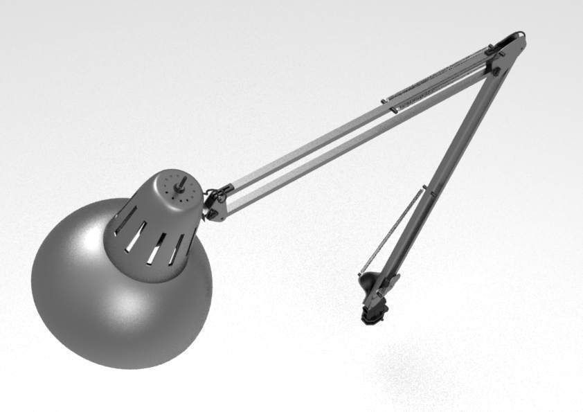 Flexible Desk Lamp 3D model_2