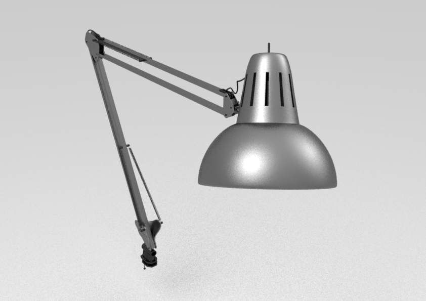 Flexible Desk Lamp 3D model_4