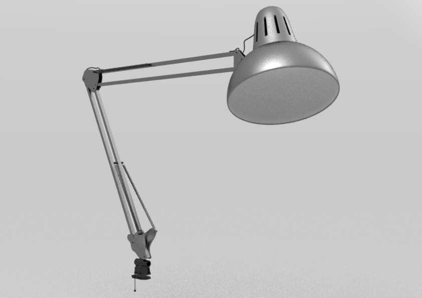Flexible Desk Lamp 3D model_9