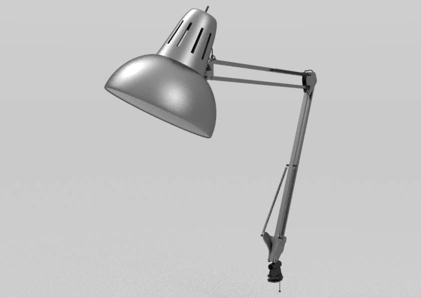 Flexible Desk Lamp 3D model_1