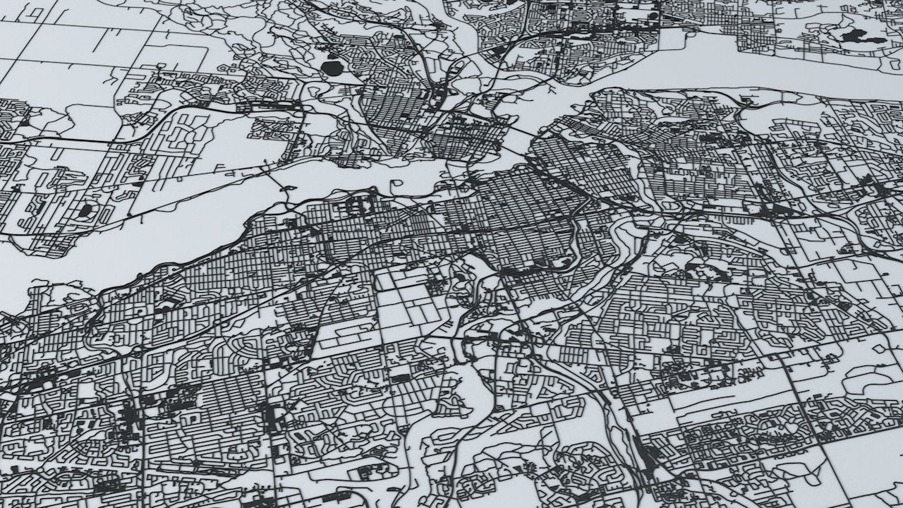Ottawa Road Network and Streets 3D model_5
