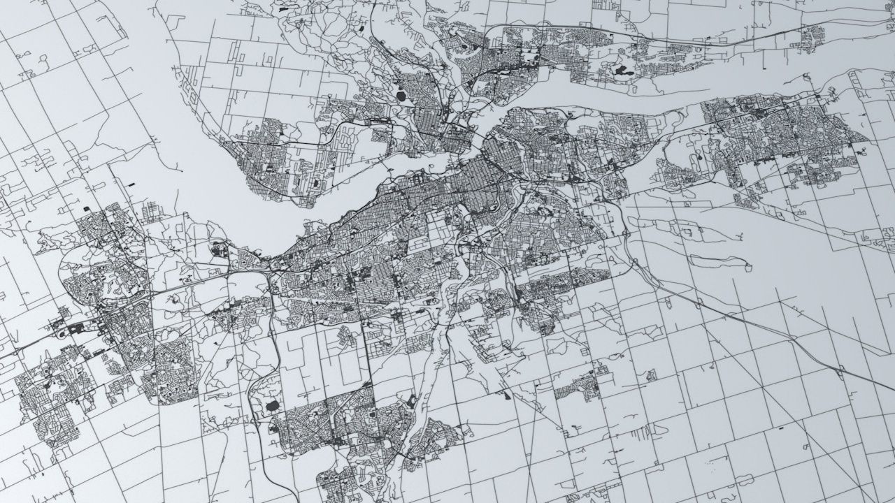 Ottawa Road Network and Streets 3D model_6