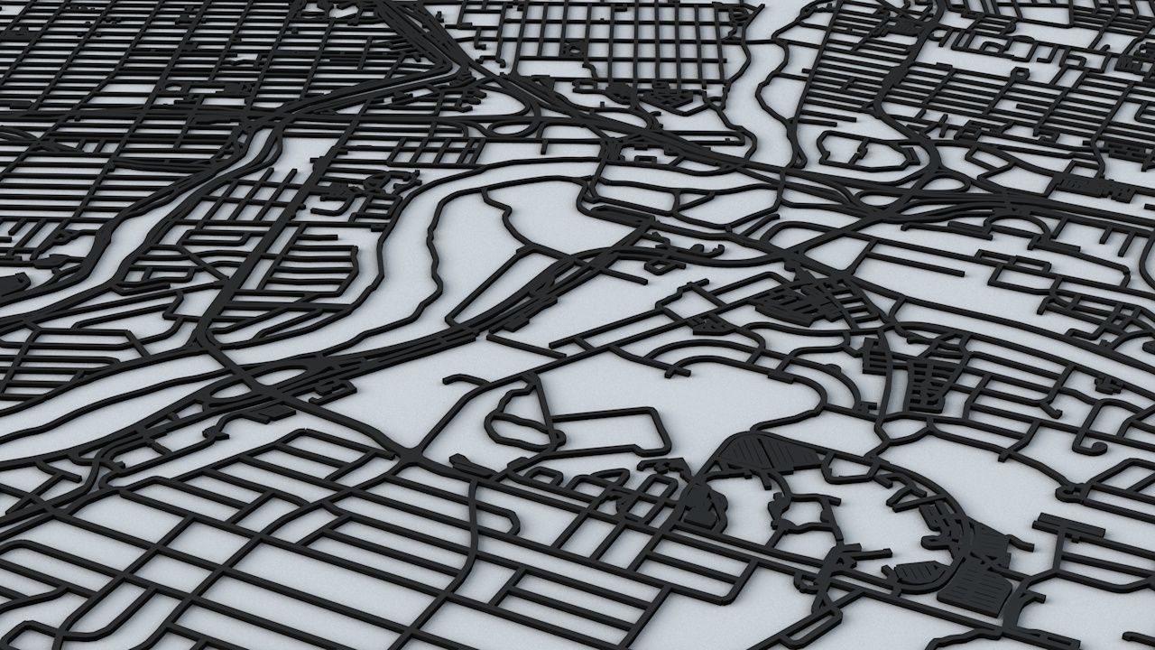 Ottawa Road Network and Streets 3D model_3