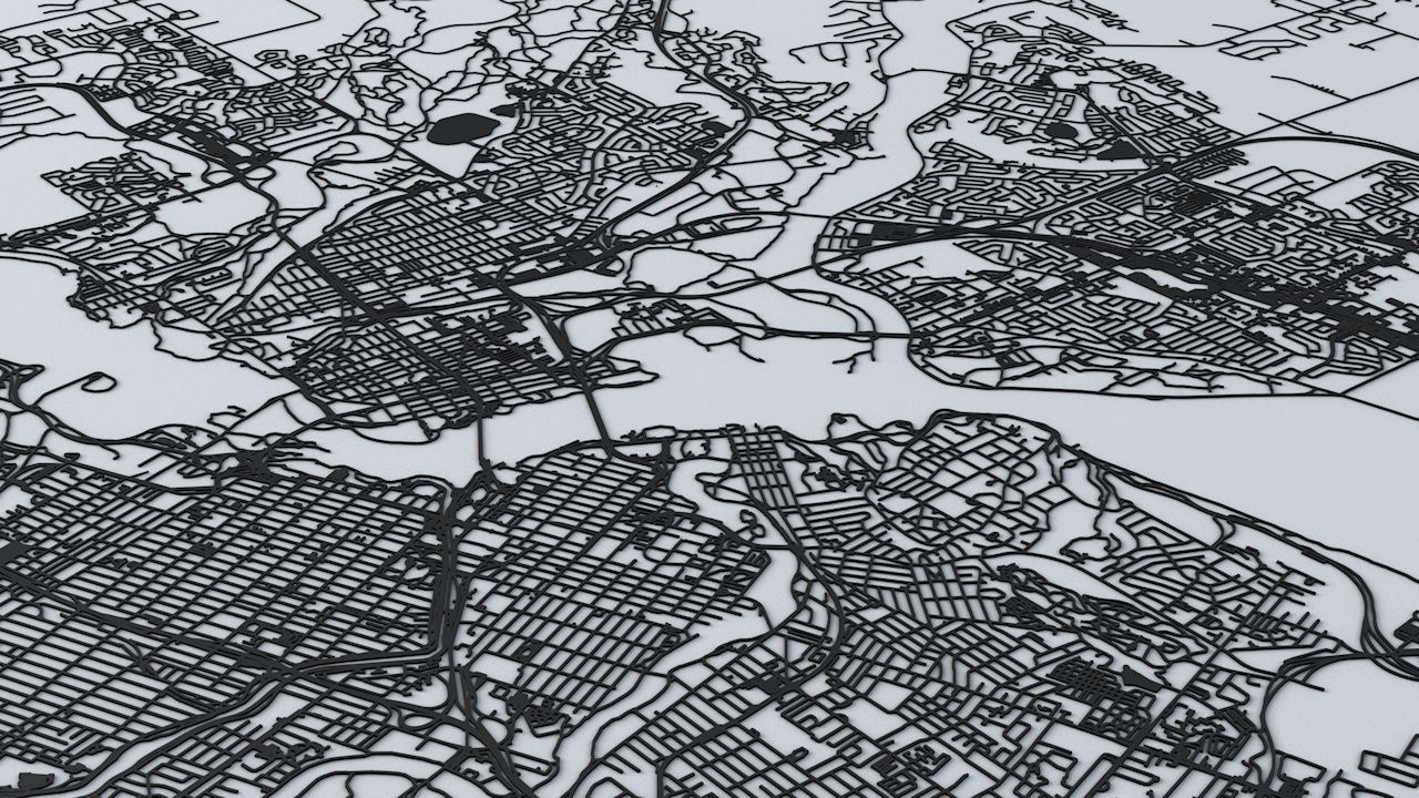 Ottawa Road Network and Streets 3D model_2