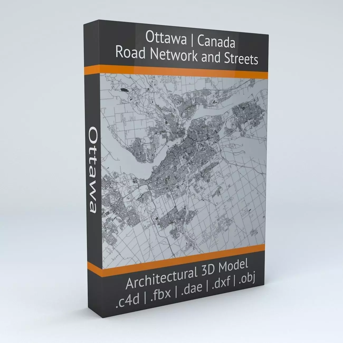 Ottawa Road Network and Streets 3D model_0