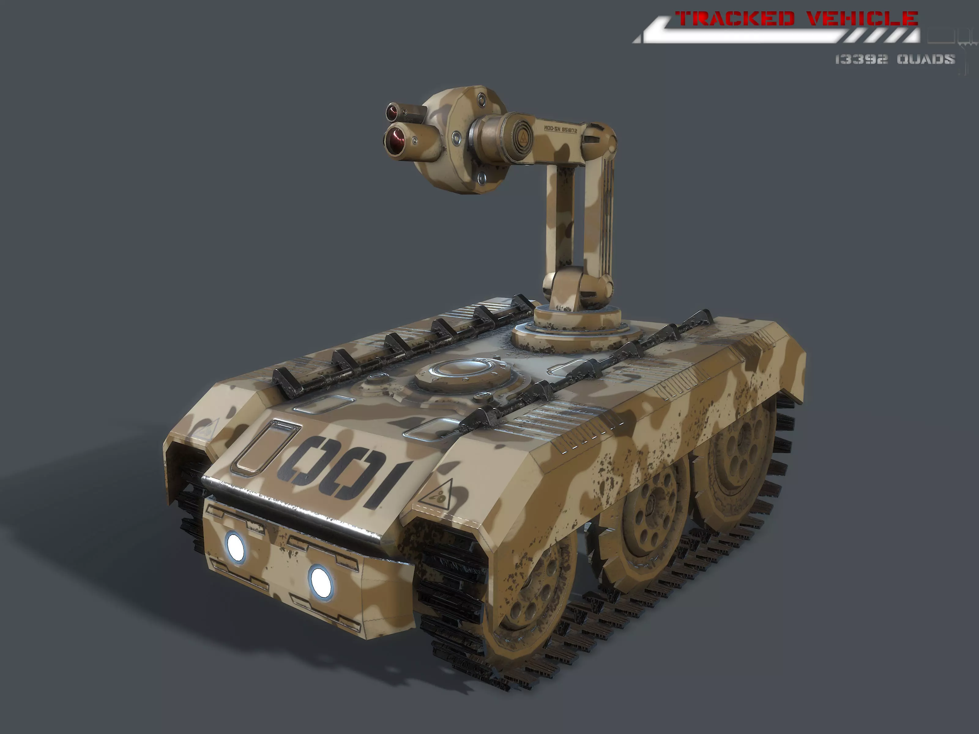 Tracked Vehicle Low-poly 3D model