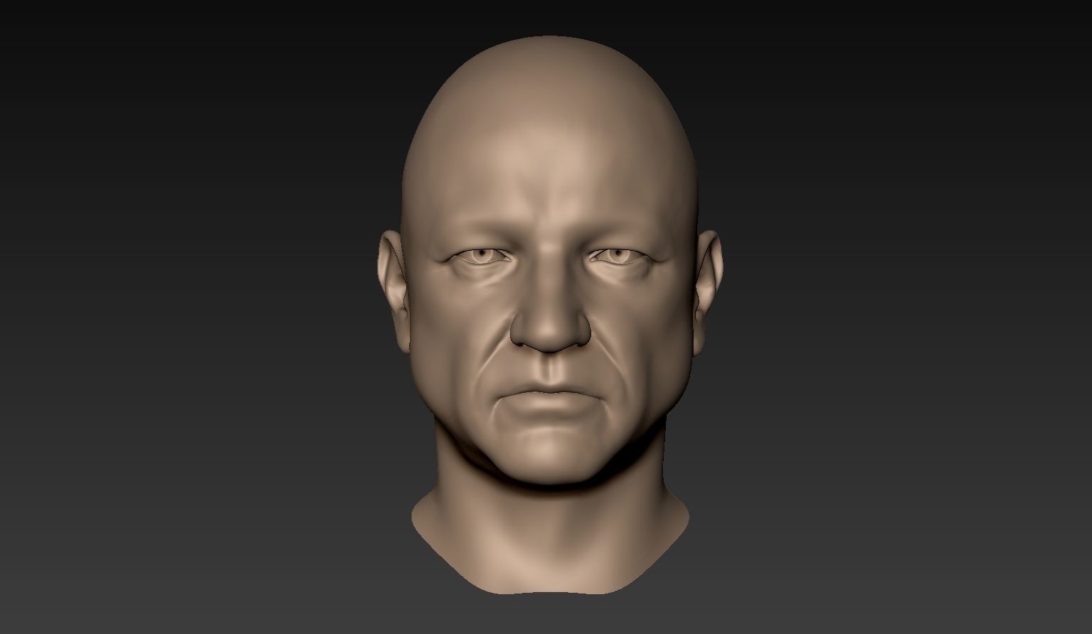 12 Male Heads 3D model_7