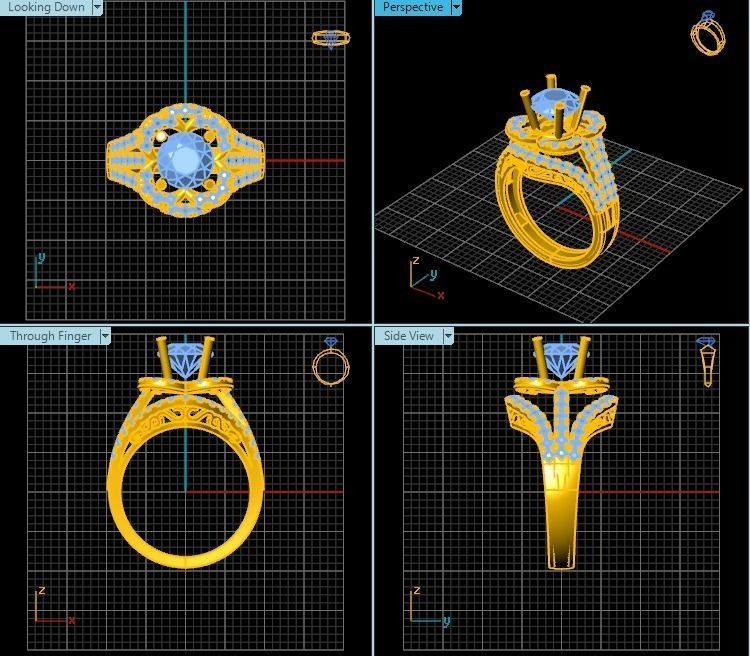 Ring T00381 3D print model_2