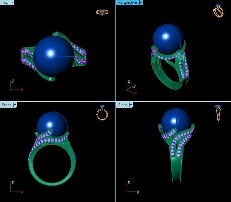 Ring T00382 3D print model_2