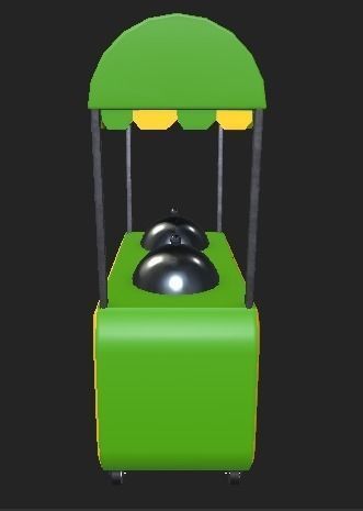  retail store equipment -  hot corn Low-poly 3D model_3