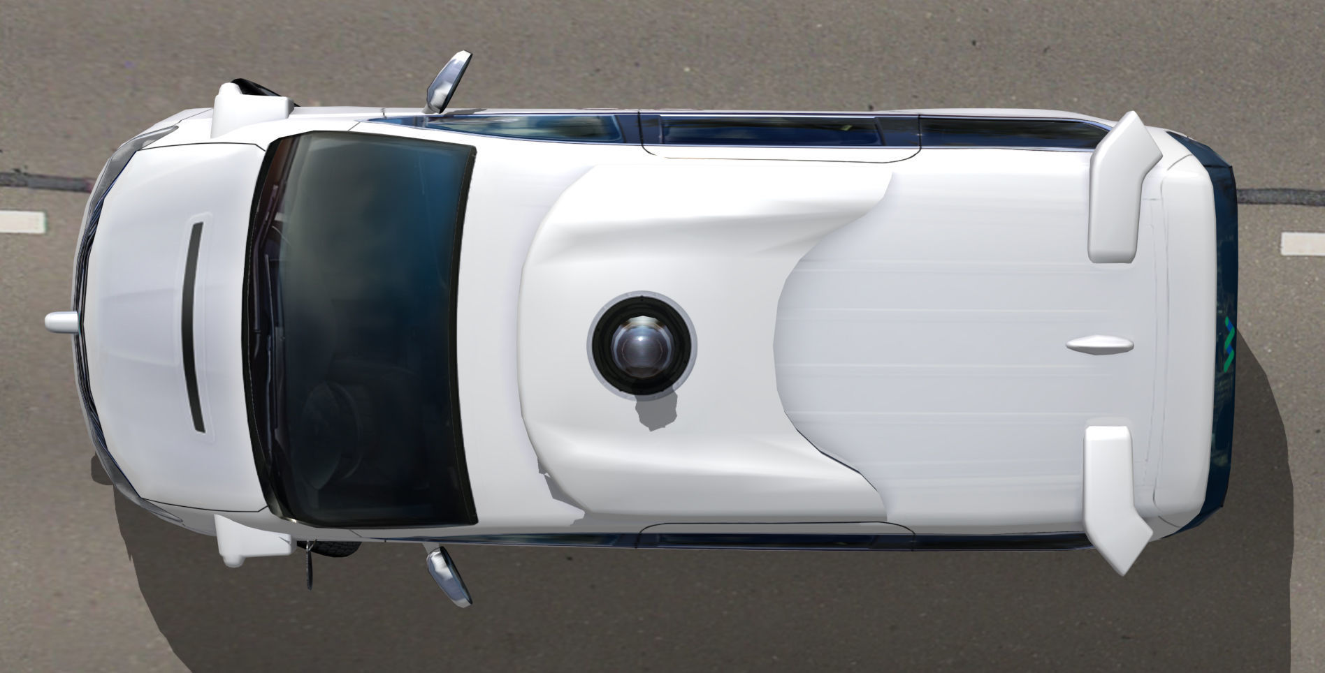 Waymo self driving car Chrysler Pacifica Hybrid Low-poly 3D model_1