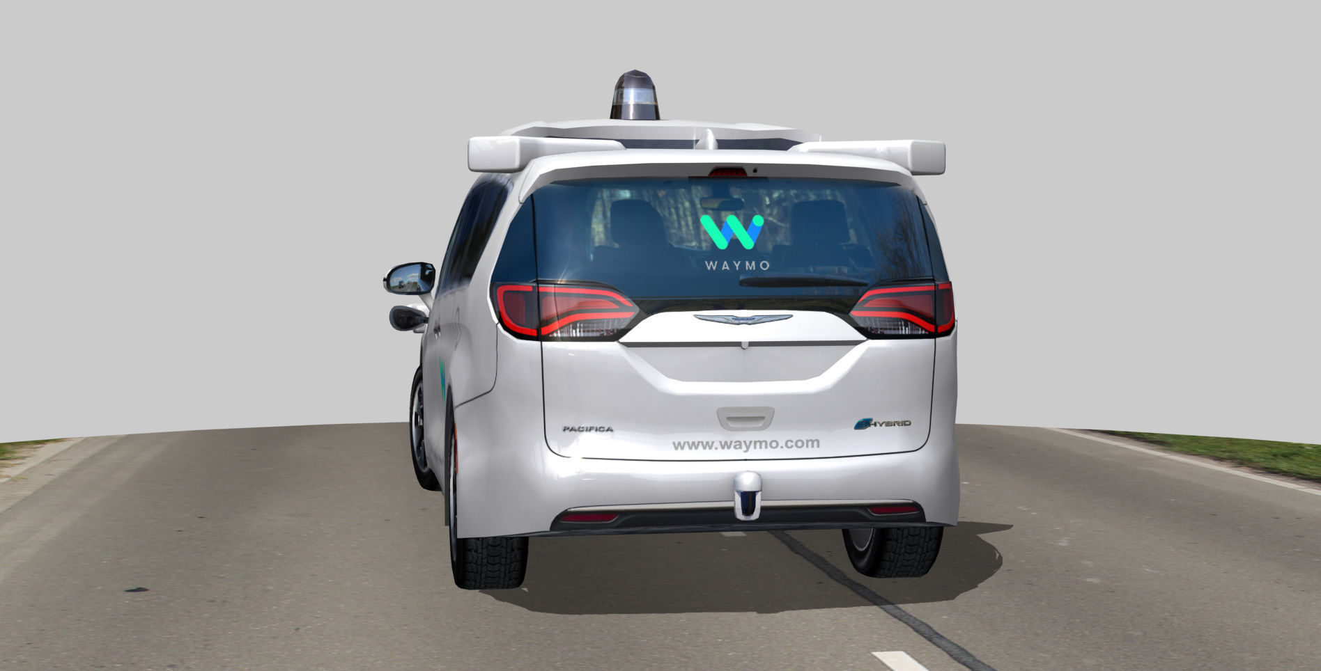 Waymo self driving car Chrysler Pacifica Hybrid Low-poly 3D model_5