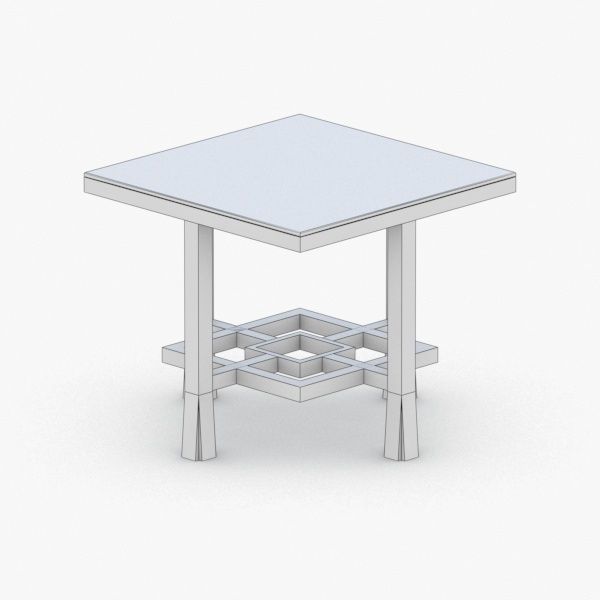 0276 - Coffee Table Low-poly 3D model_1