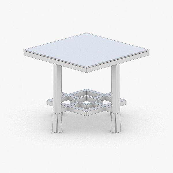 0276 - Coffee Table Low-poly 3D model_2