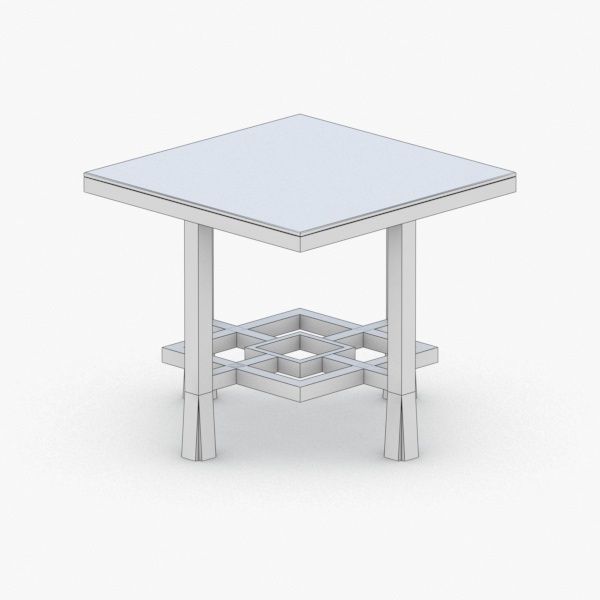 0276 - Coffee Table Low-poly 3D model_4