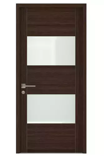 Door-027 wooden door with glass panels
