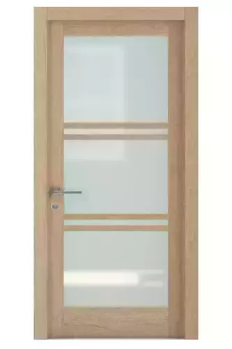 Door-035 interior door in oak with frosted glass