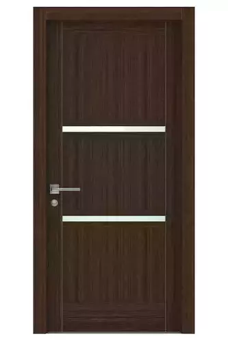 Door-039 wooden door with glass panels