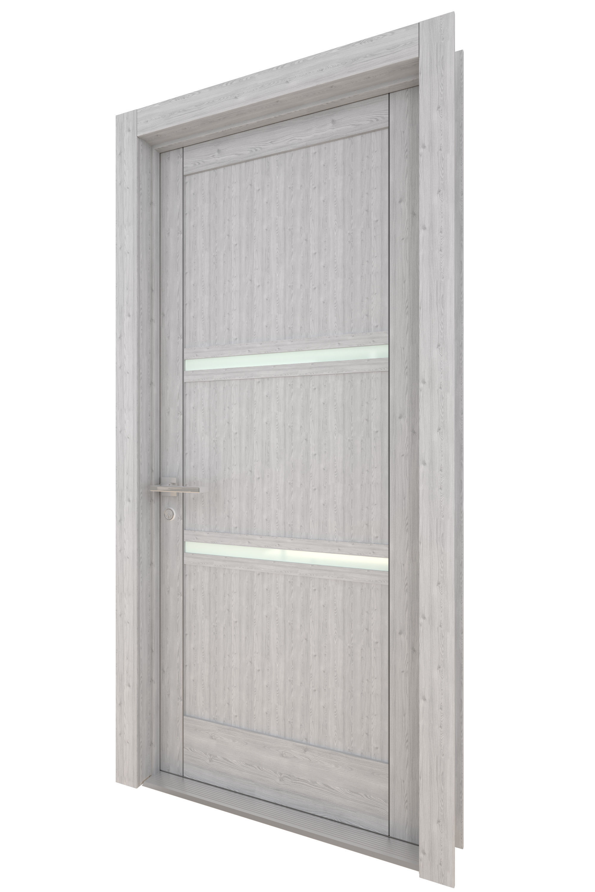 Door-040 interior door with glass panel 3D model_2