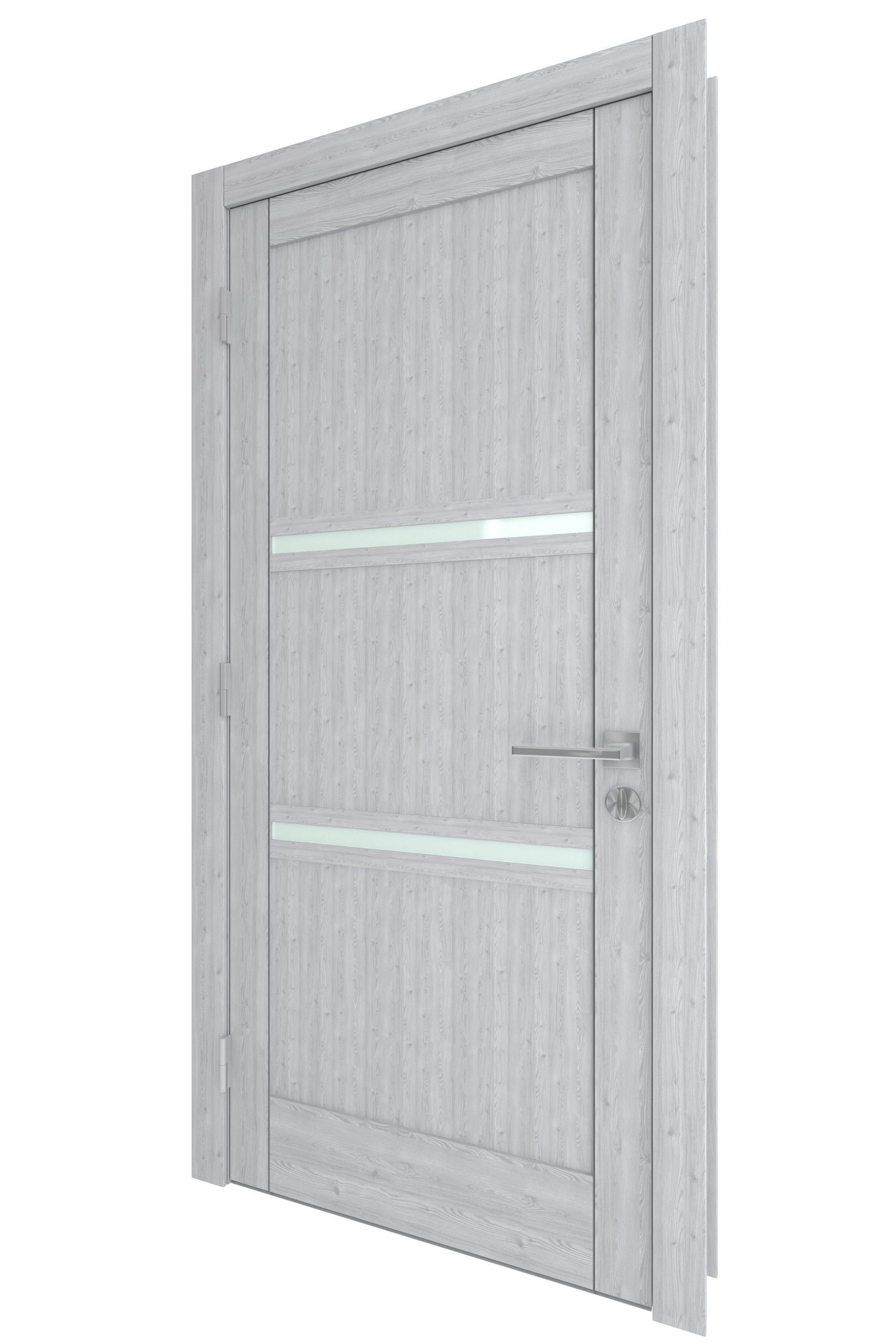 Door-040 interior door with glass panel 3D model_3