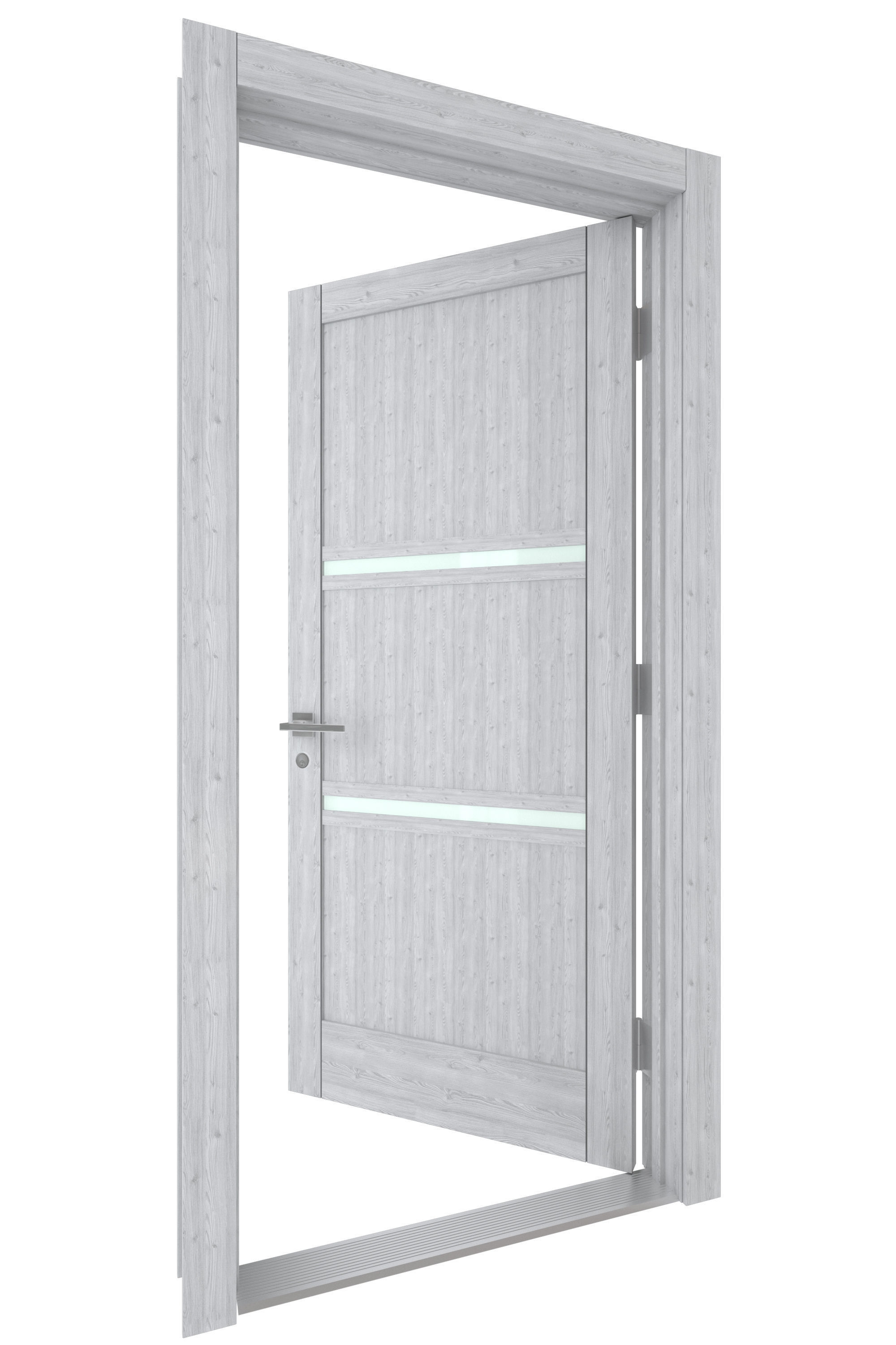 Door-040 interior door with glass panel 3D model_4
