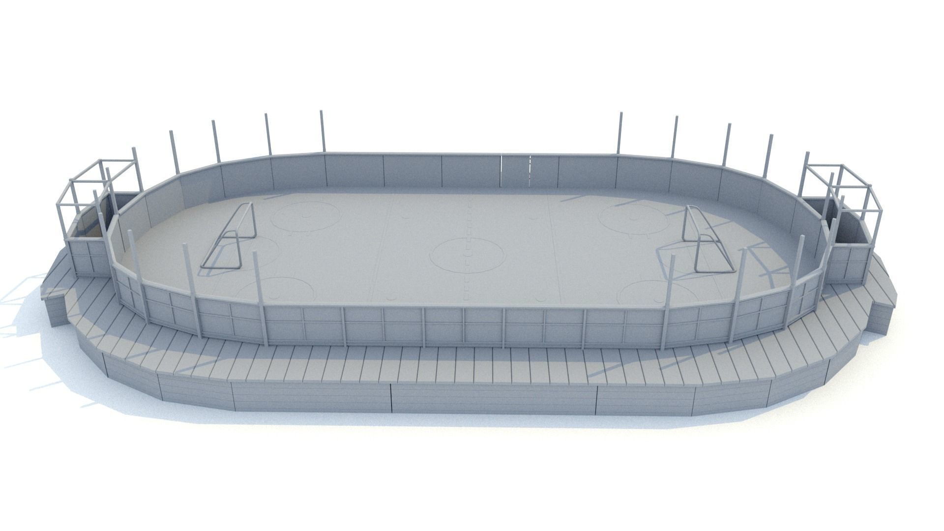Hockey Rink 3D model_9