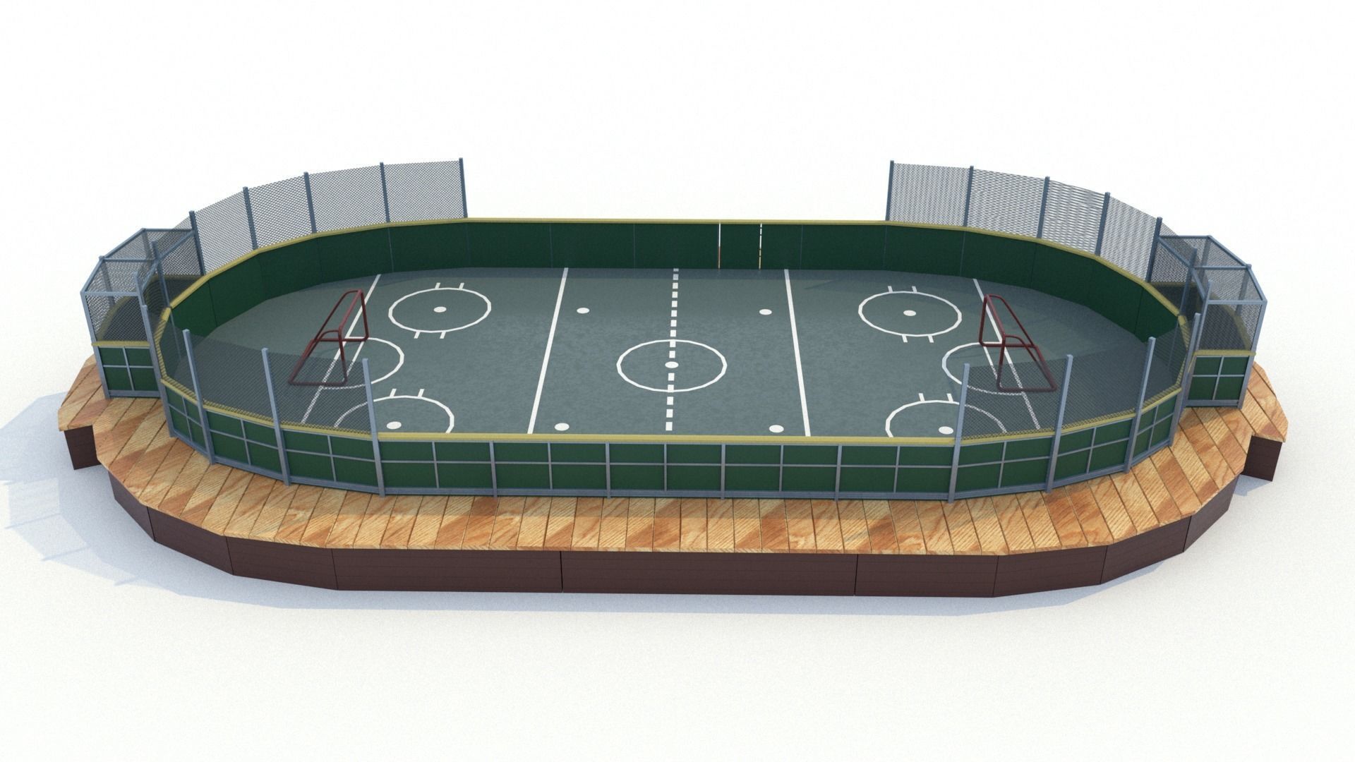 Hockey Rink 3D model_4