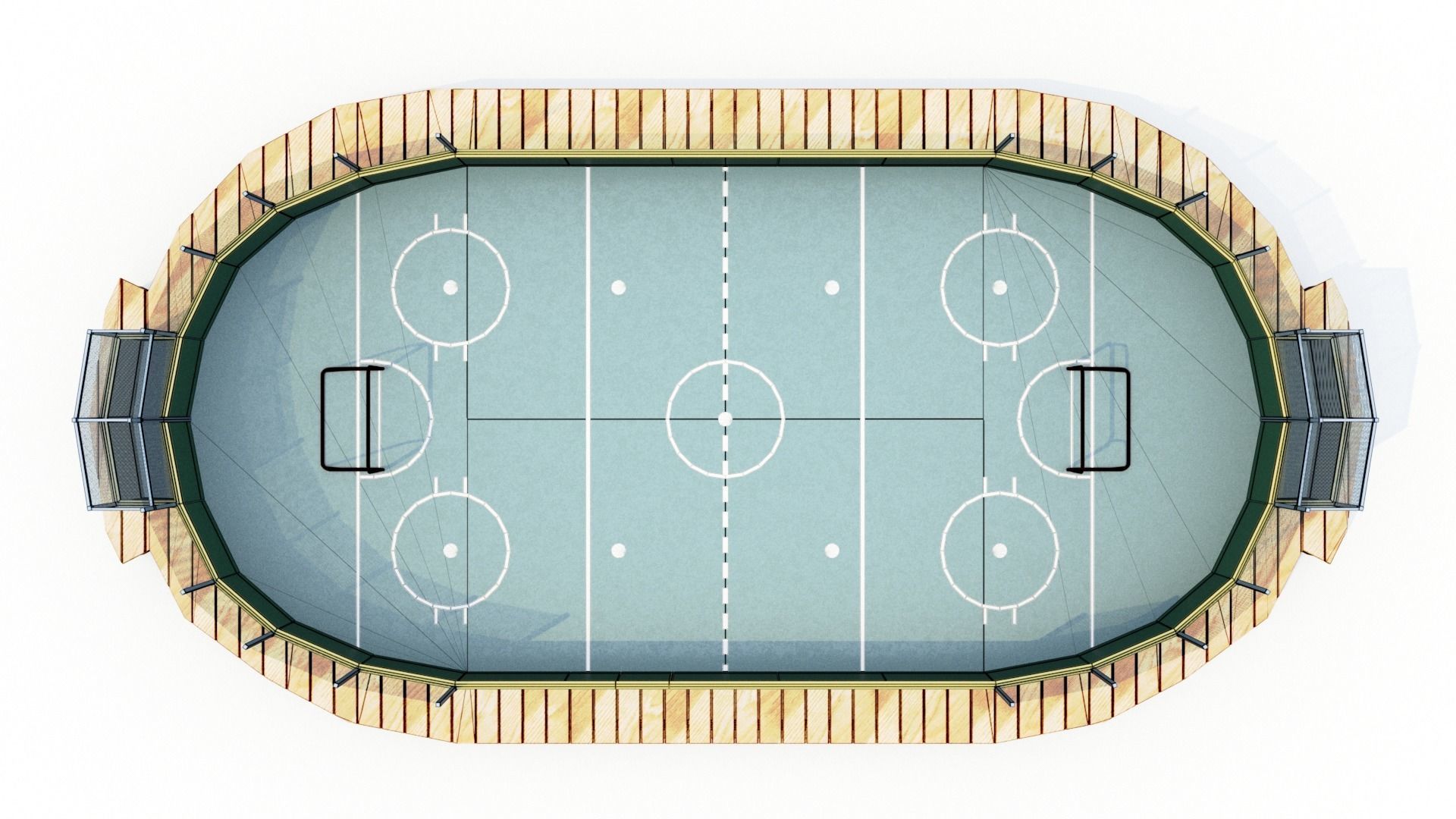 Hockey Rink 3D model_7