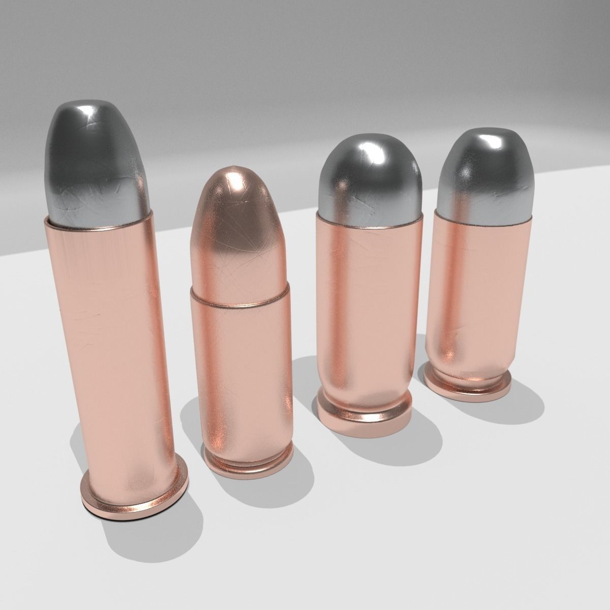 Pistol Bullet Pack Low-poly 3D model
