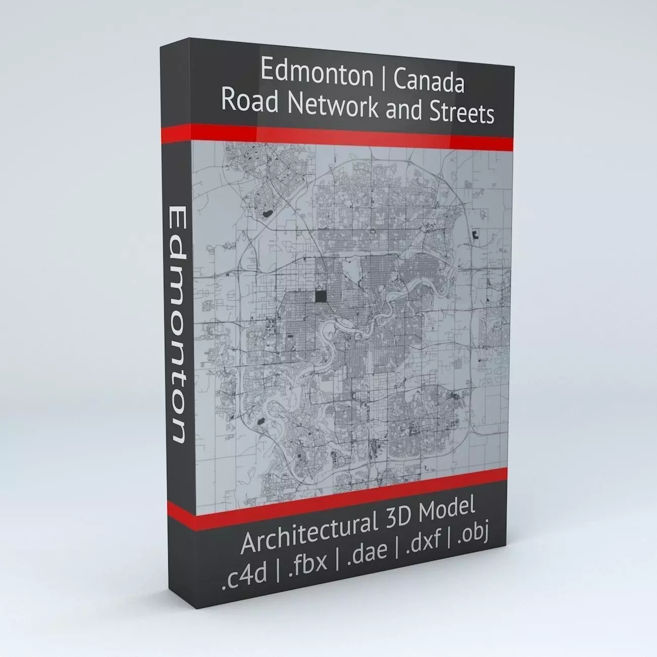 Edmonton Road Network and Streets 3D model