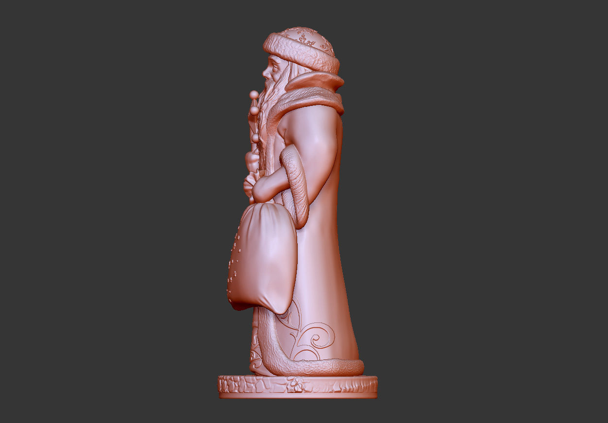 The statue of Santa Claus for the New Year 3D print model_4