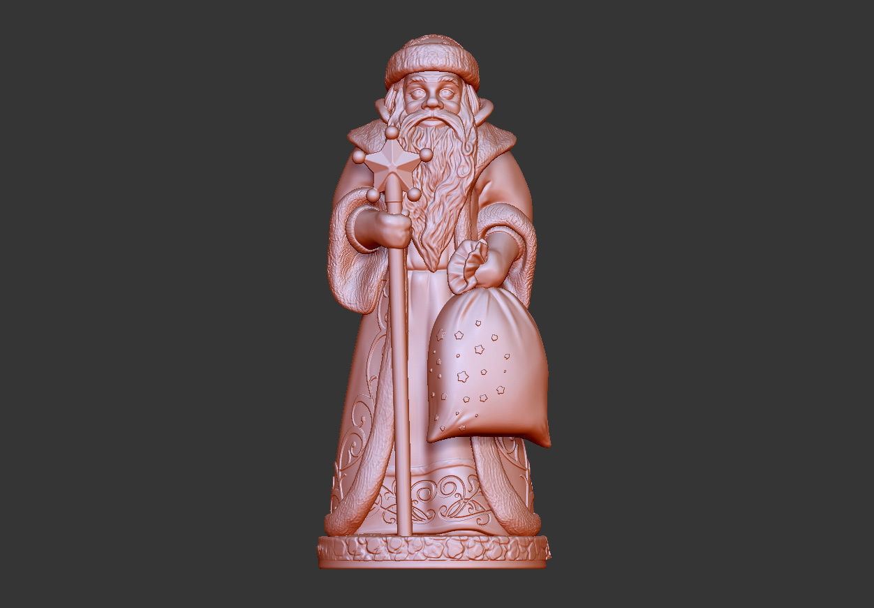 The statue of Santa Claus for the New Year 3D print model_1