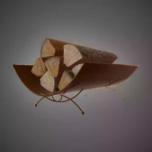 Wood Holder Low-poly 3D model