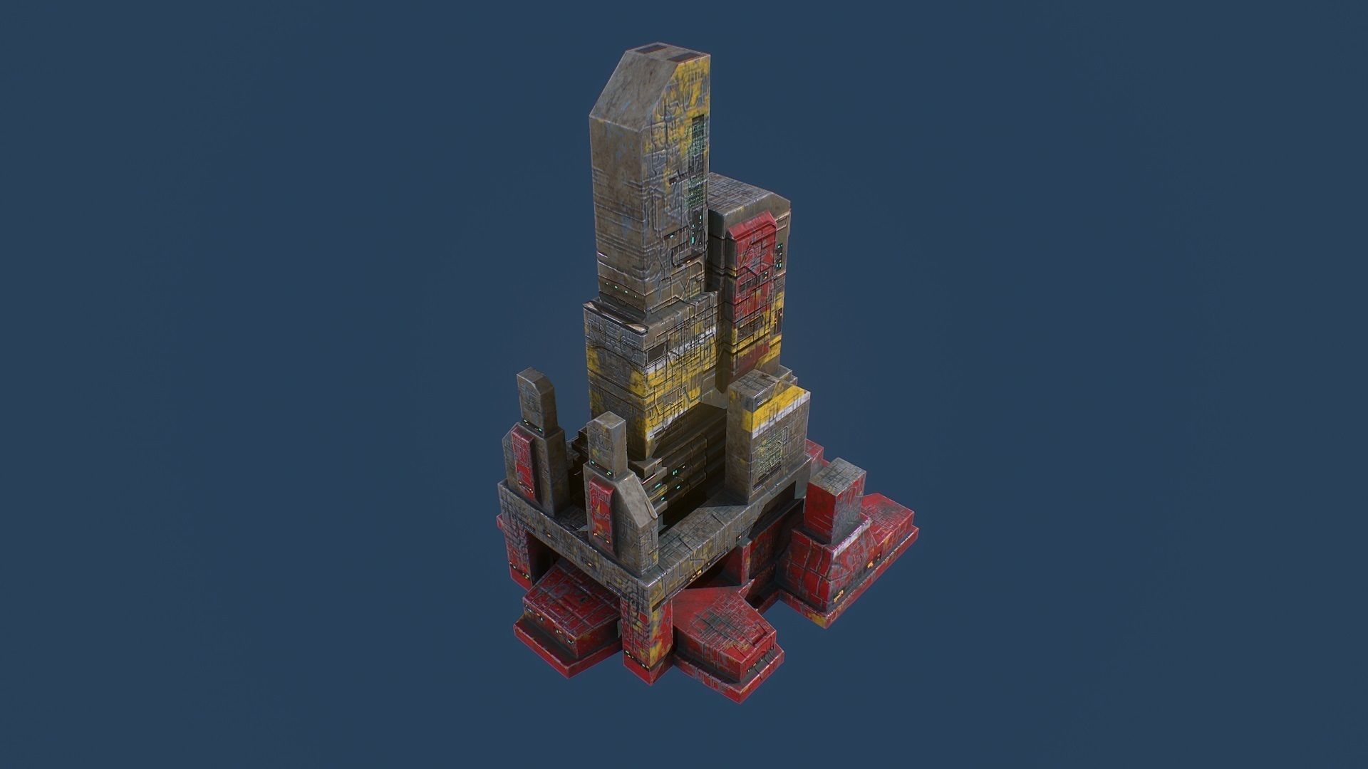 3D model Low poly sci fi building VR / AR / low-poly | CGTrader