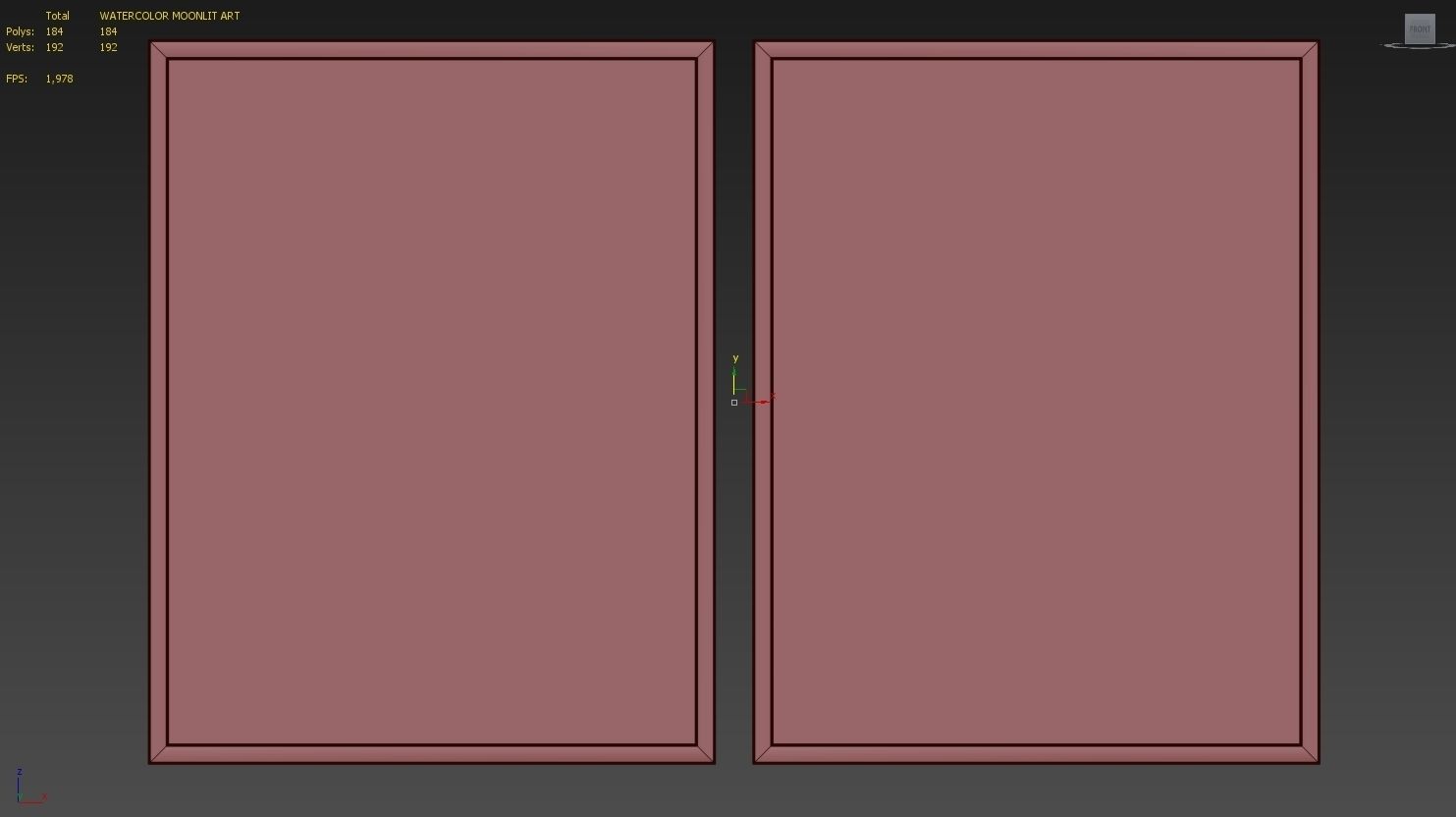 Watercolor Moonlit Art RH poster 3D model_3